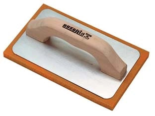 FRATTONE GOMMASPUGNA PER INTONACO BASE ALLUMINIO E MANICO IN LEGNO- - cm.21x14 - 42062 - 3 pezzi AUSONIA