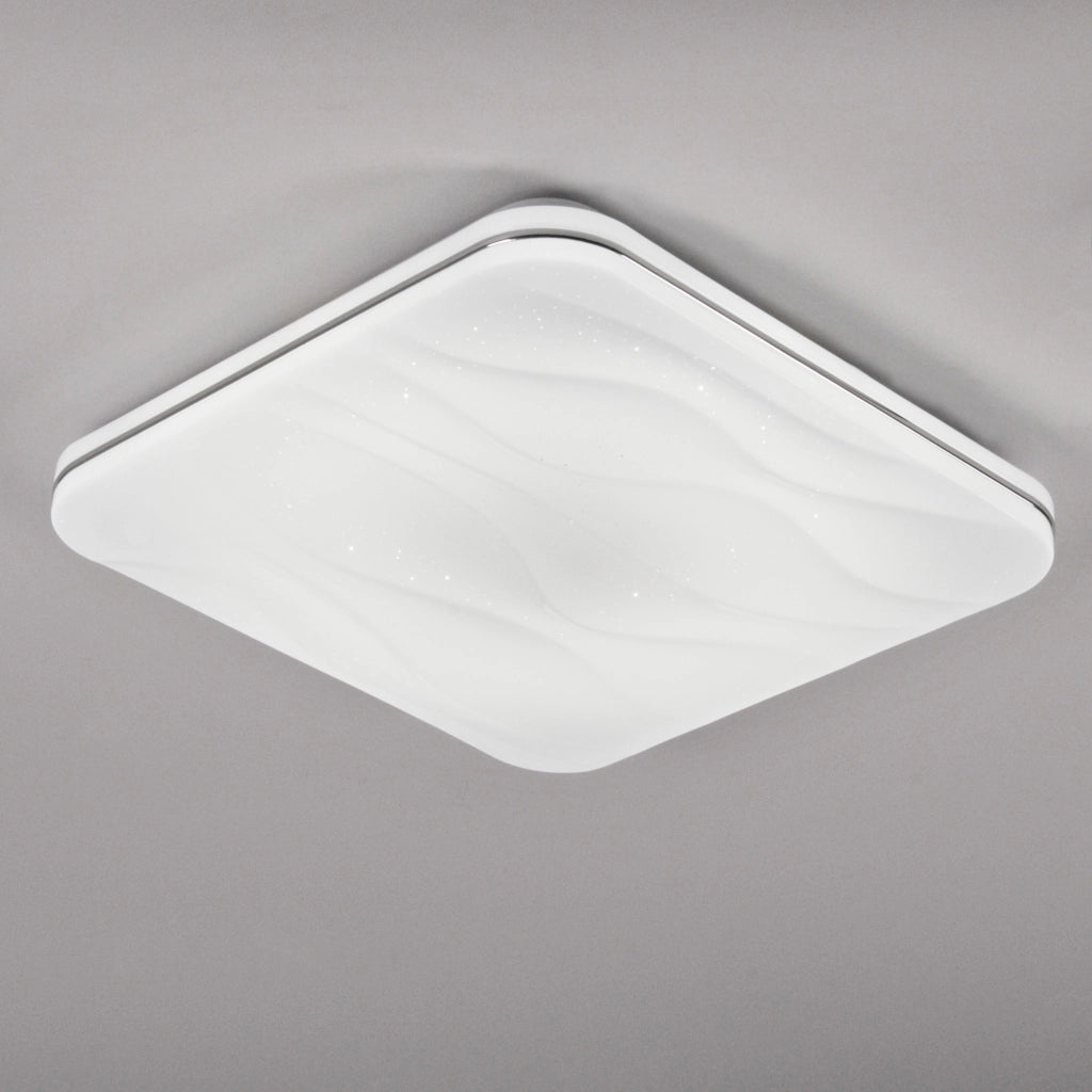 Plafoniera LED 72W quadrata 43cm CCT telecomando Polux