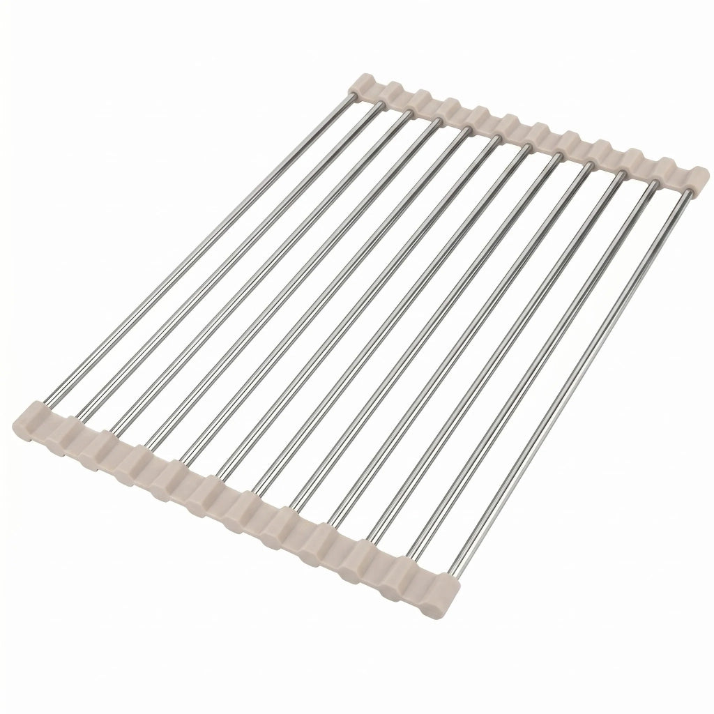 Scolapiatti Arrotolabile Per Lavello Rea P12298b Beige