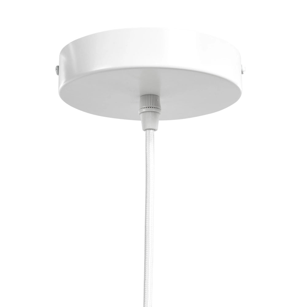 Lampadario in legno di caucciù marrone tessuto perline stile Boho