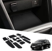 Accessori per Dacia Sandero III Stepway III Crossover 2021-2023 - antislipmattone per console centrale - supporto braccio in gomma - contenitore per bicchiere - maniglione antislip - deurstopper 13 pezzi nero