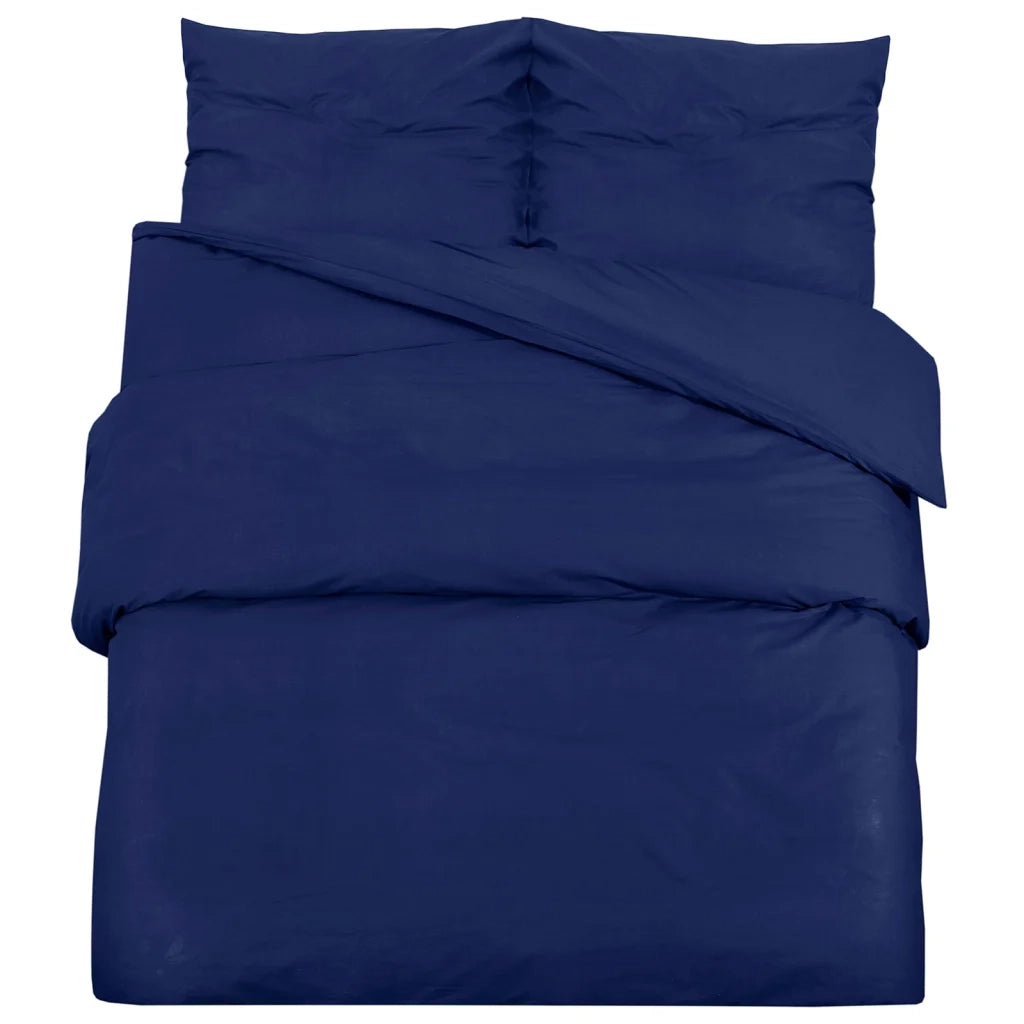 Set Copripiumino Blu Marino 140x200 cm in Cotone 136145