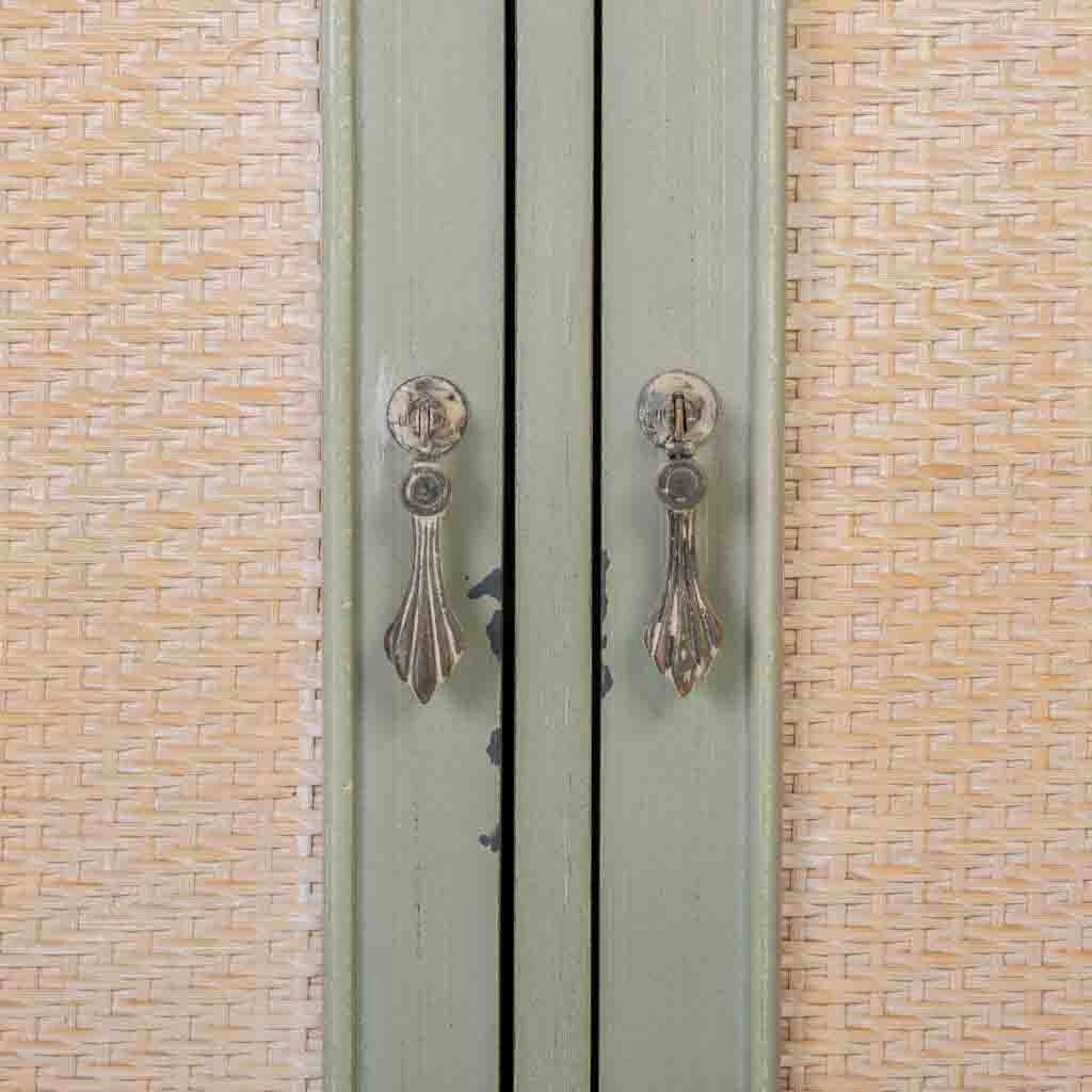 Mobile da ingresso in legno con verde 78x36x95h