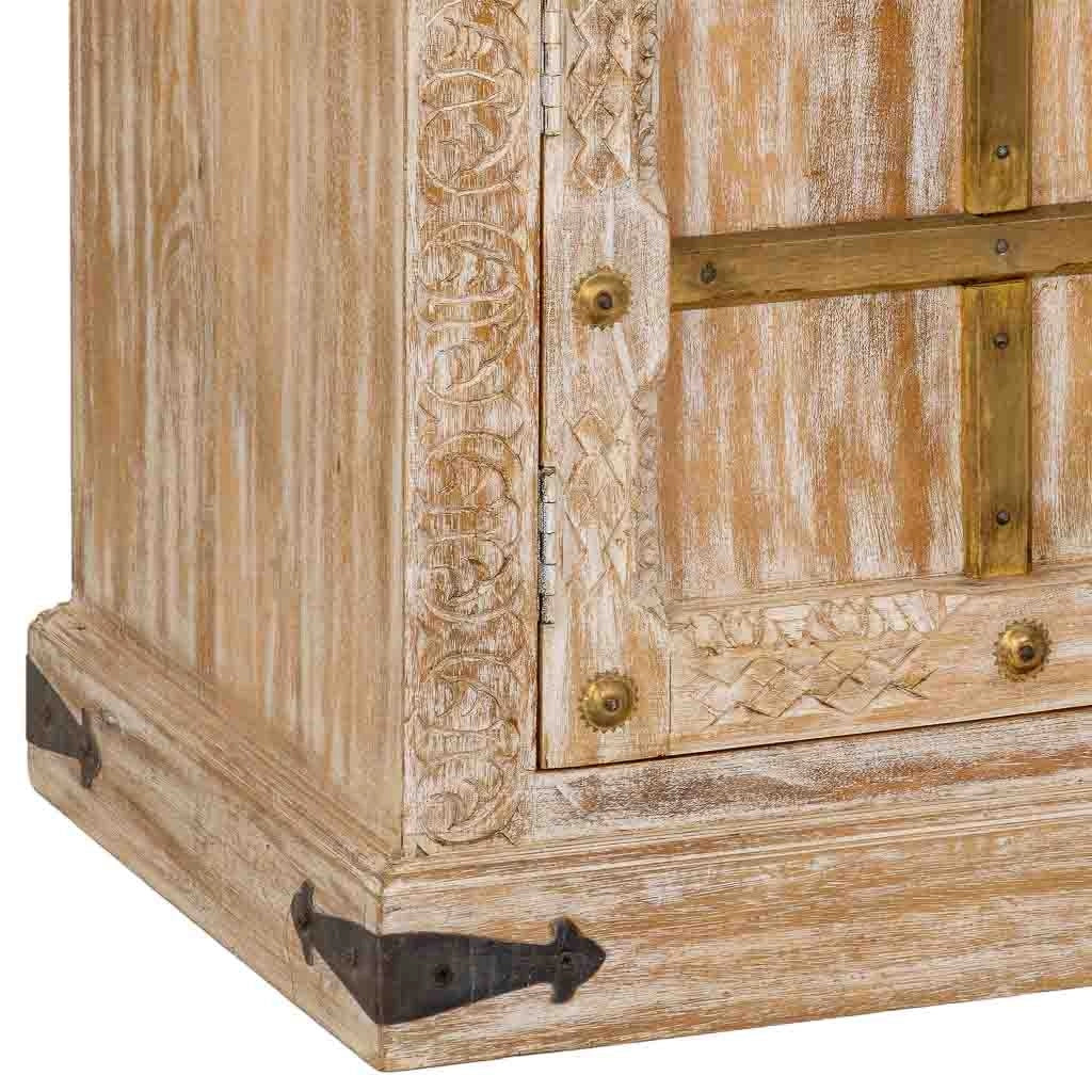 Mobiletto basso in legno bianco 165x46x65h cm