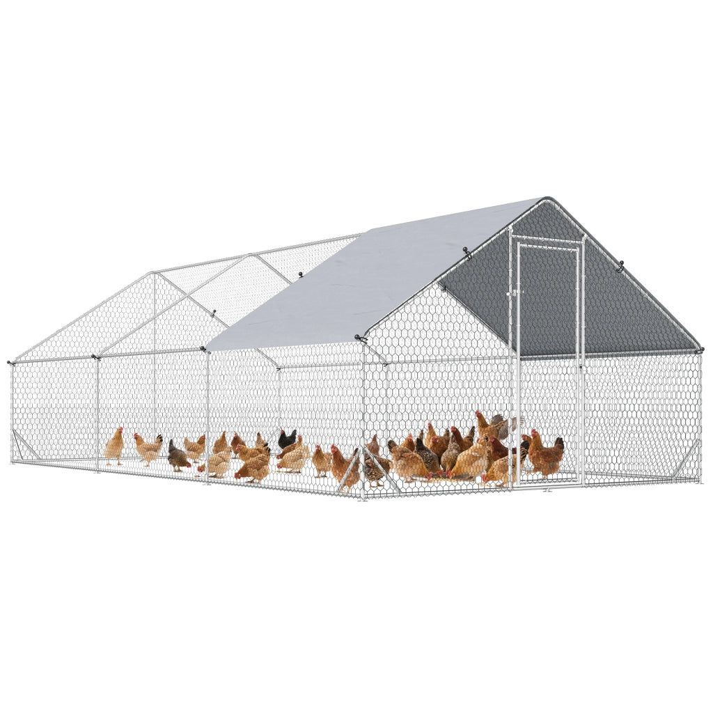 Recinto Esterno per Pollaio Voliera ¨C Minimal ¨C Grigio 3x6x2 m
