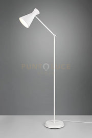 ENZO PIANTANA DIFFUSORE DOPPIO CONO METALLO BIANCO H. 150CM 1 LUCE ATTACCO E27