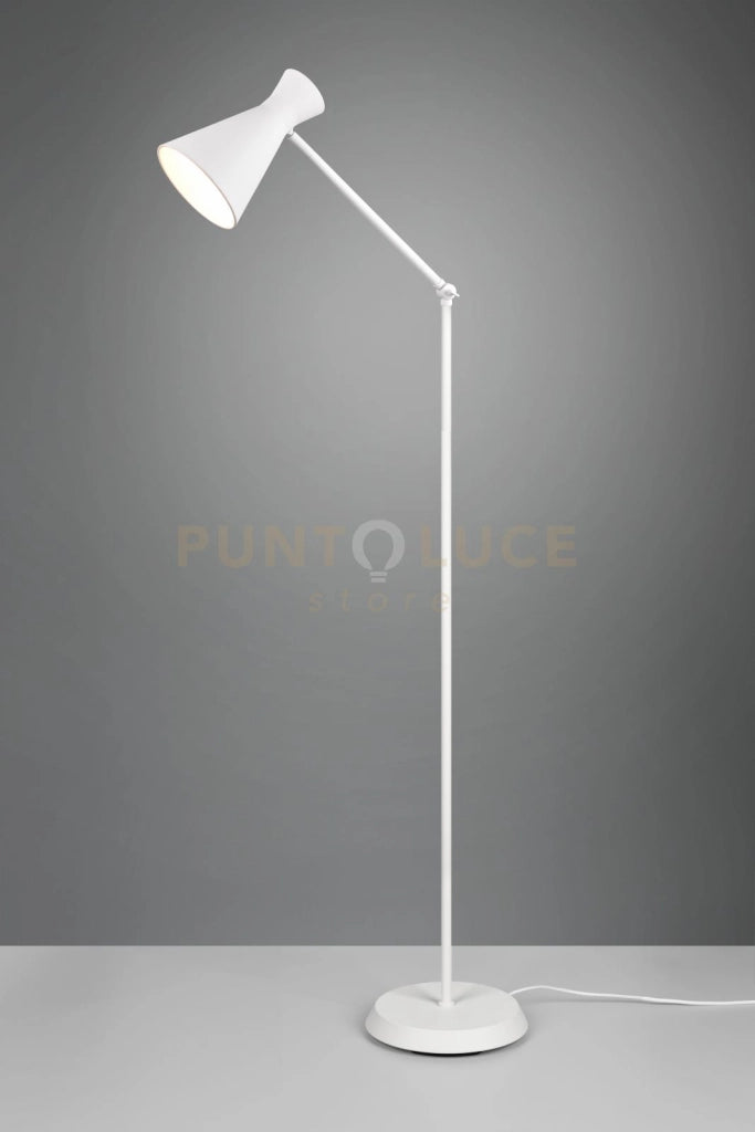 ENZO PIANTANA DIFFUSORE DOPPIO CONO METALLO BIANCO H. 150CM 1 LUCE ATTACCO E27