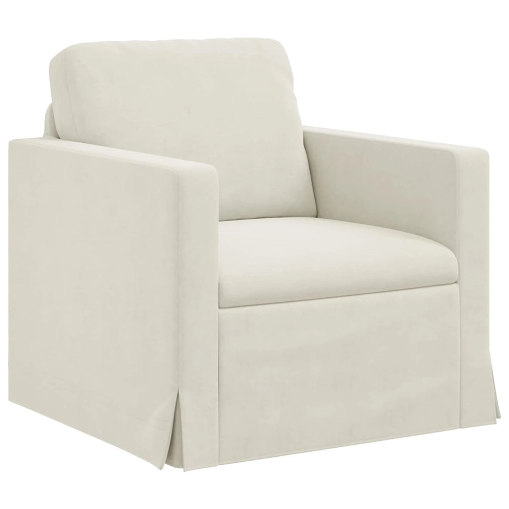 Set di divani 2 pcs Crema 198 x 78 x 80 cm Velluto 3407602