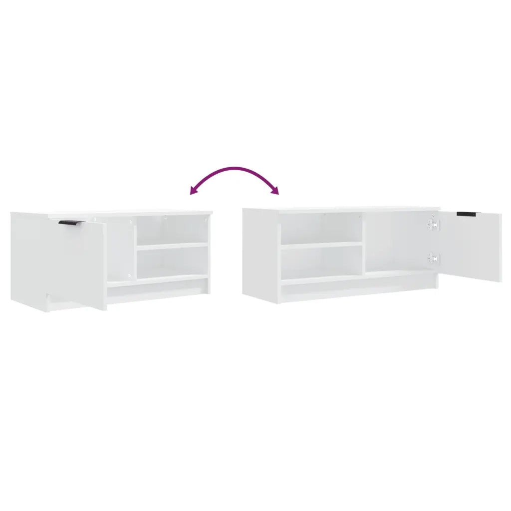 Mobili Porta TV 2 pz | Armadietto TV | Mobile Porta TV Bianchi 80x35x36,5 cm in Legno Multistrato