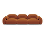 Cosmopolitan Design - Divano modulare "Sydney" 4 posti in velluto terracotta 