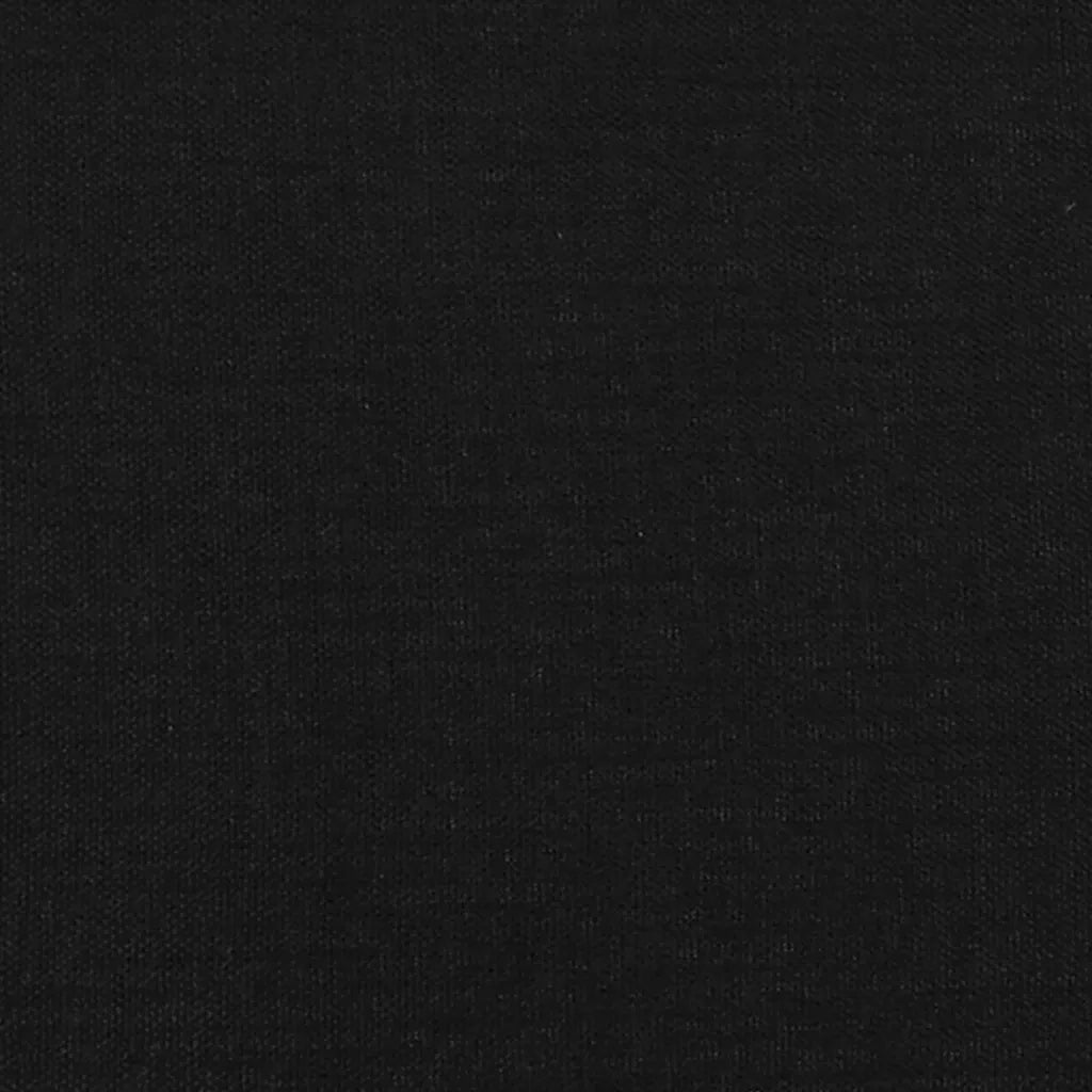 Testiera | Testata ad Orecchio Nera 203x16x118/128 cm in Tessuto