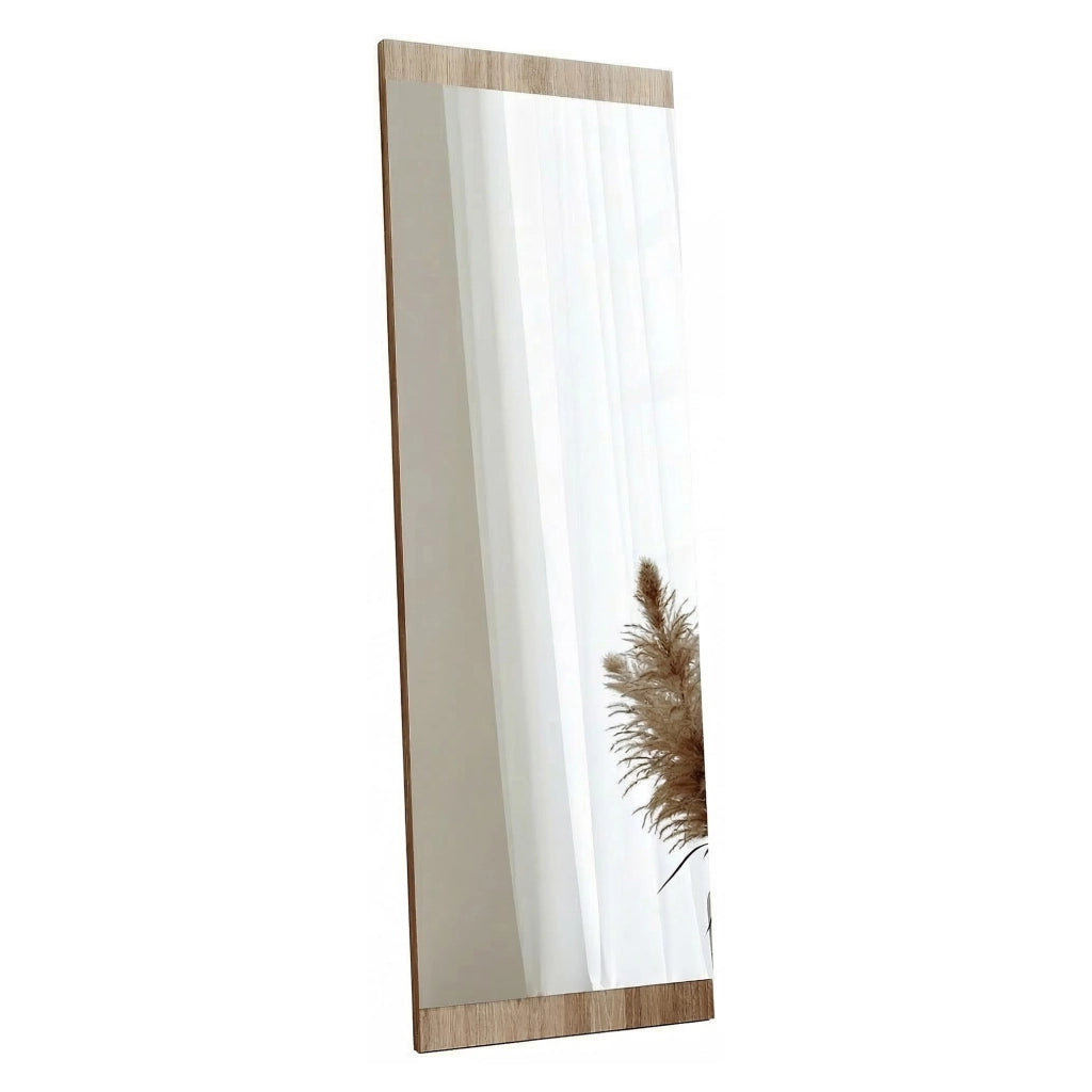 Cengio, Specchio Forma Rettangolare, 120x40h cm Marrone Noce