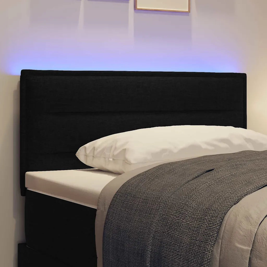 Testiera LED con strisce LED con testiera Nero 100 cm Tessuto 3337980