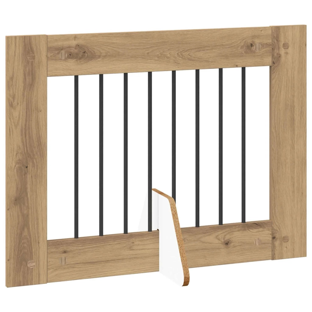 Cancello per cani pieghevole con supporti 2 pz 160,5 cm 892132