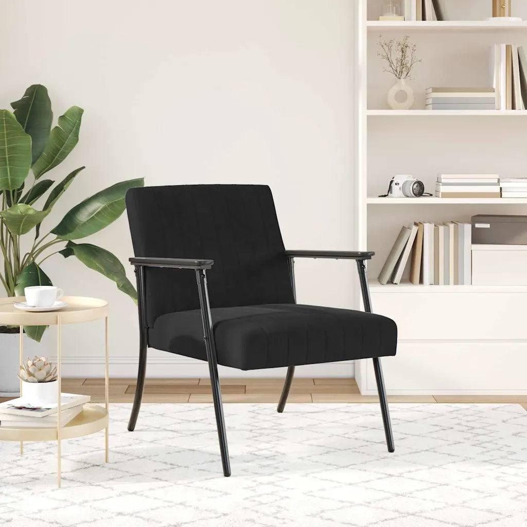 poltrona Nero 59 x 75 x 78 cm Velluto 42017685