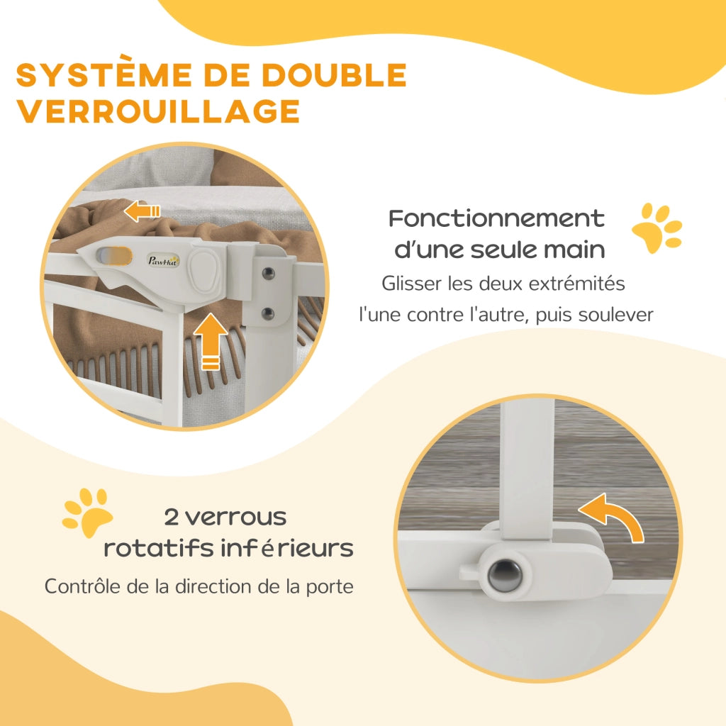 Barriera di sicurezza per bambini e cani ¨C Minimal ¨C 74-80x76 cm bianco