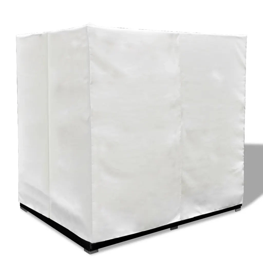Lettino Prendisole con Tende in Polyrattan Nero 42948