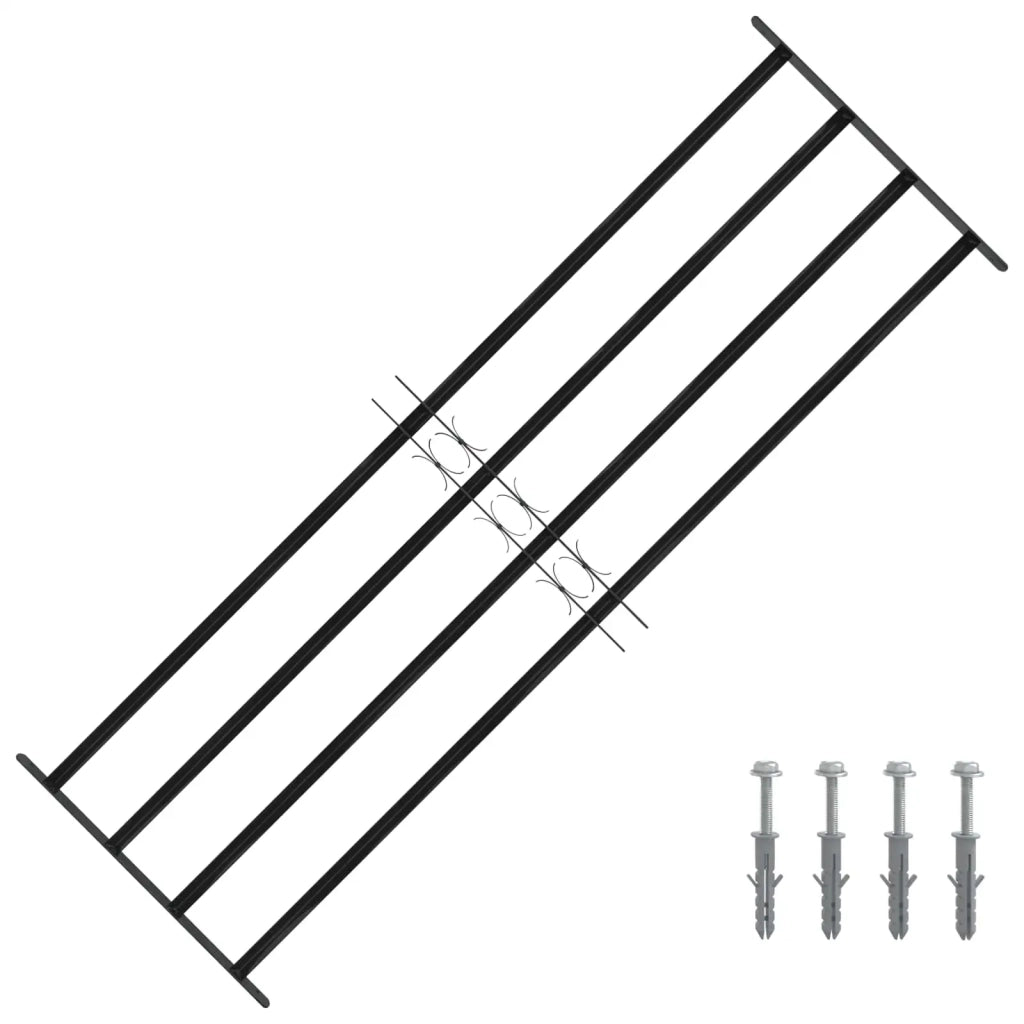 Griglia Finestra 175 x 60 cm Acciaio verniciato a polvere Nero CFW4242521