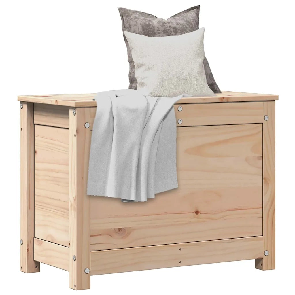 Contenitore Portaoggetti 60x32x45,5 cm Legno Massello Pino 823544
