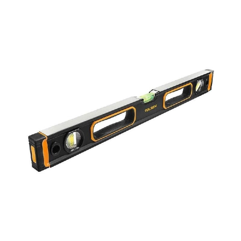 Livella magnetica 40 cm con terminali in gomma 3 bolle