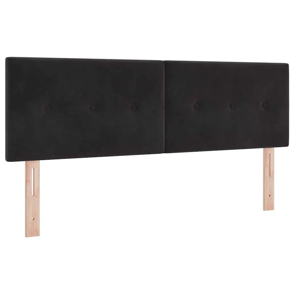 Letto a molle con testiera Nero 160 x 200 cm Velluto 3340396