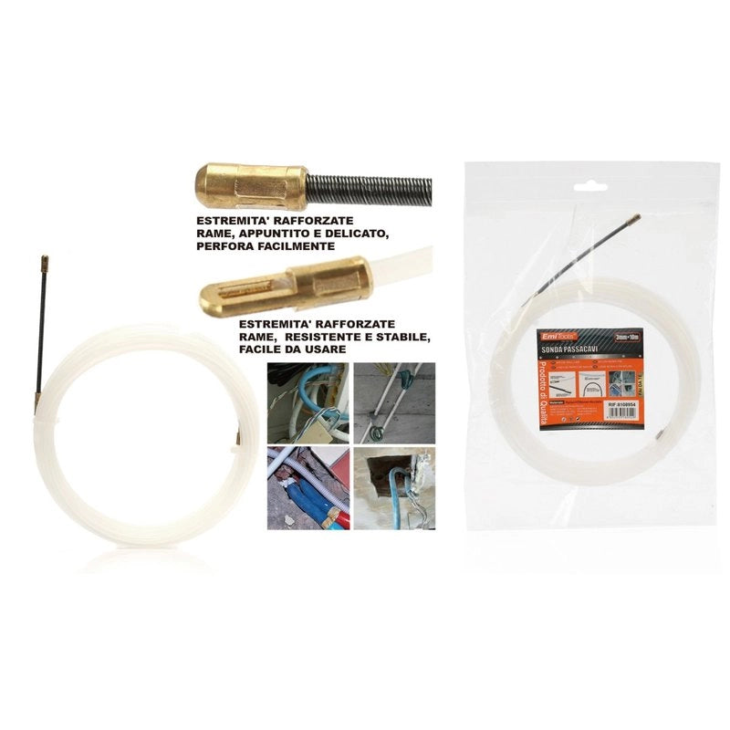 15 Metri Sonda Passacavi Diametro 3mm