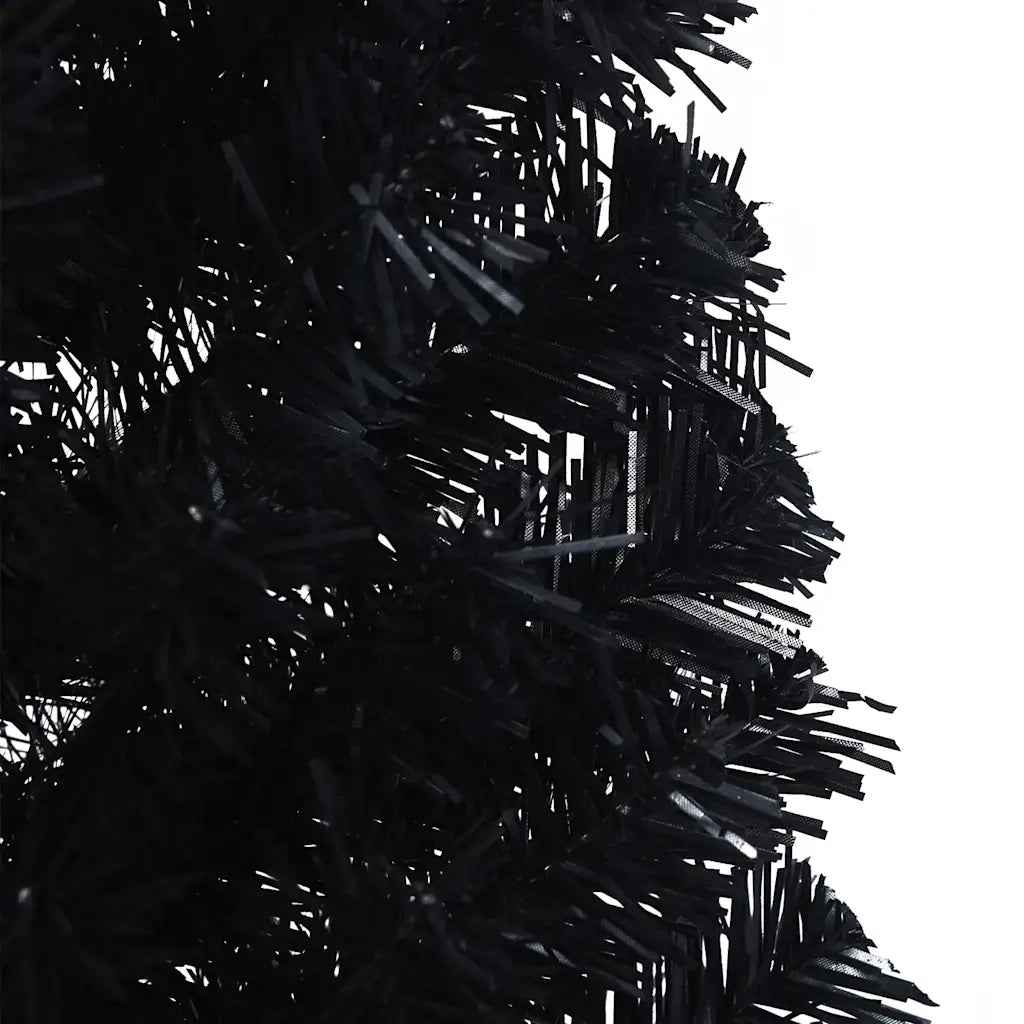 Albero di Natale | Decorazioni natalizie Artificiale a Met¨¤ con Base Nero 150 cm PVC