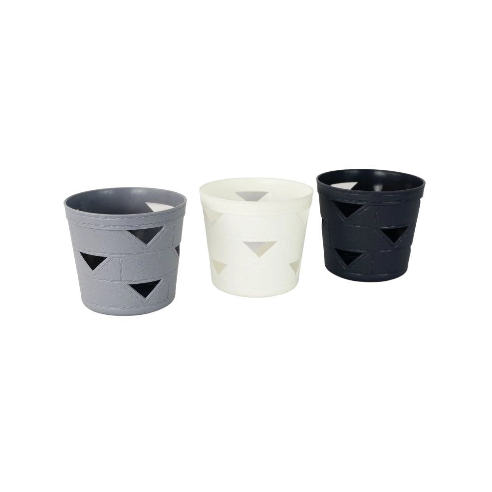 Trade Shop - Set 3pz Cesto Cestino Portaoggetti Organizzatore Tondo 10x10x9cm Assortiti 10711 -