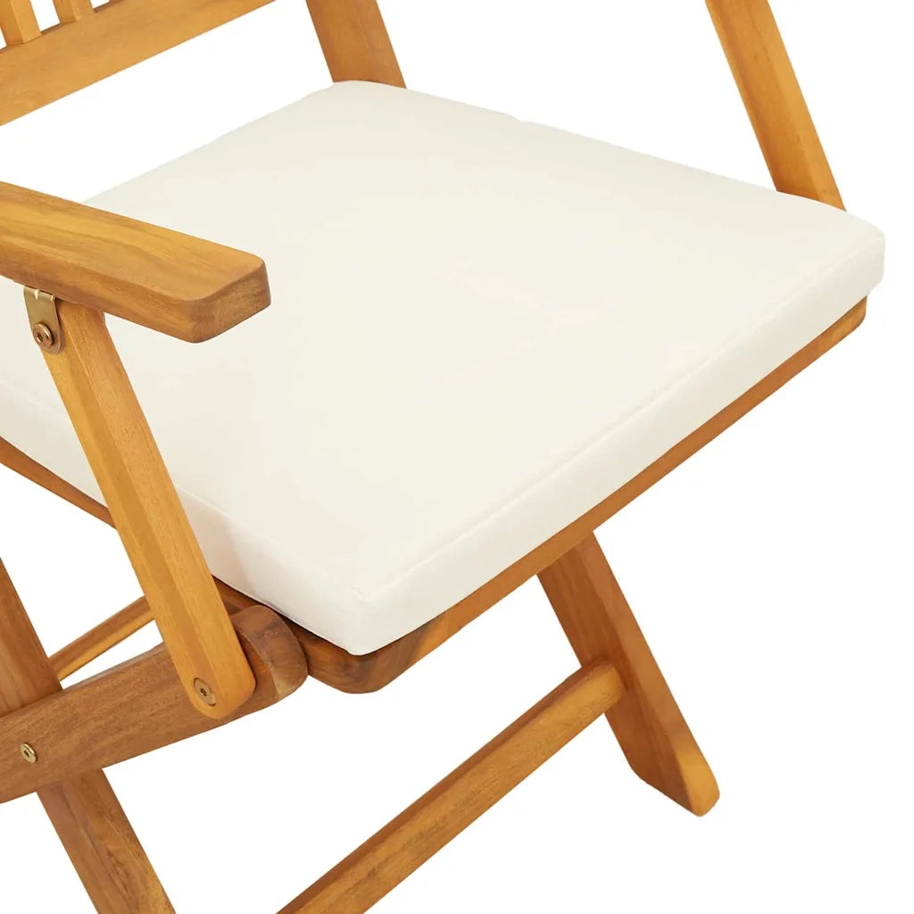 Sedia pieghevole con cuscino 4 pcs Bianco 49 x 57.5 x 92cm 3329123