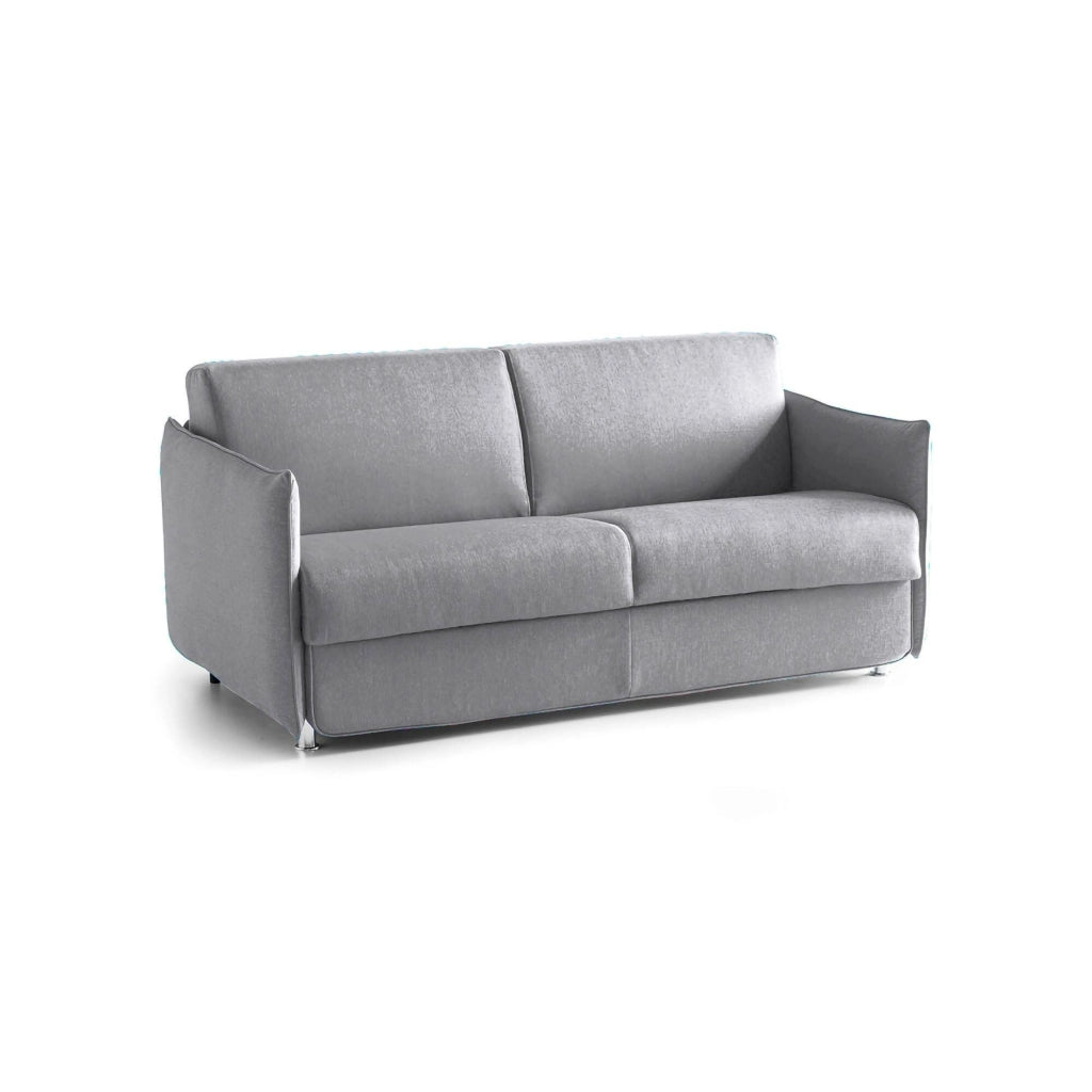 Monleale, Divano Fisso 2 Posti Sfoderabile Made in Italy, 160x95x90h cm Grigio