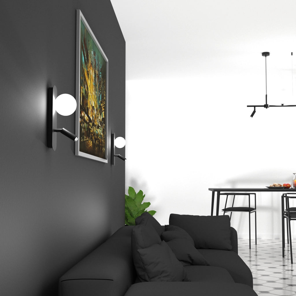 Applique LED Milagro Sirio MLP8404 nera/bianca 2xG9