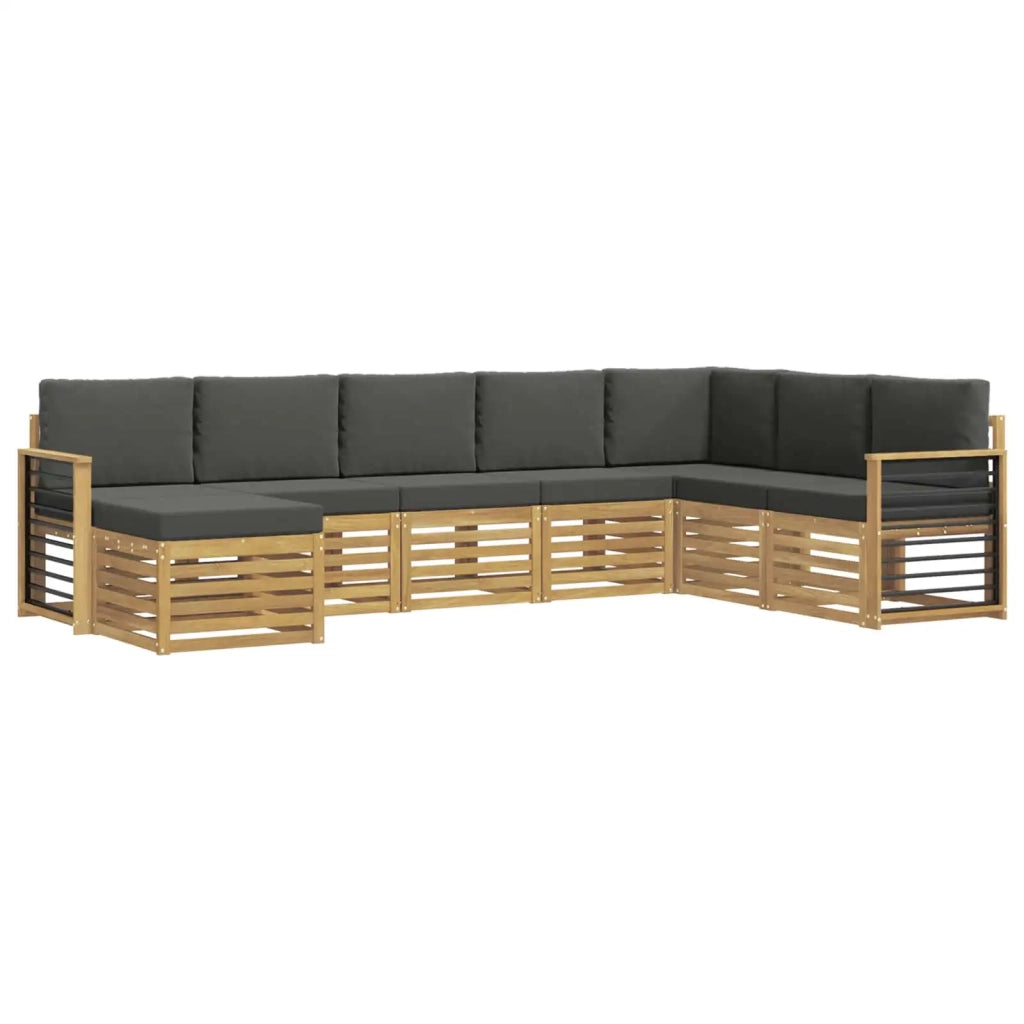 Set di divani da esterno 8 pcs Bianco e Antracite 3392327