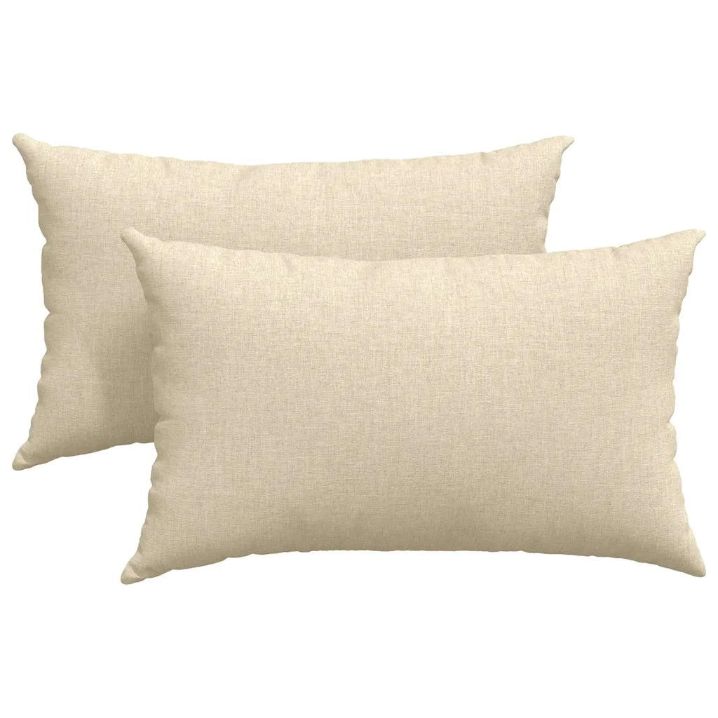 Cuscini da Divano 2 pcs Crema 50 x 30 cm Tessuto 42013617