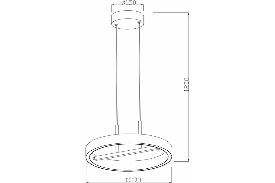 Lampada a sospensione Coltrain Ring Ø40 nero/oro LED 32W