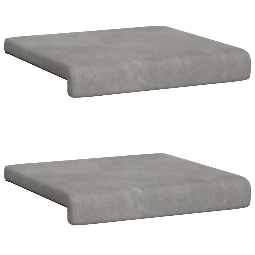 Cuscino per panchina 2 pcs Velluto Grigio Chiaro 42043021