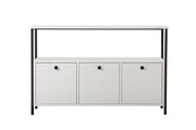 Credenza in legno "Solace" - 120 x 30 x 77 cm - Bianco