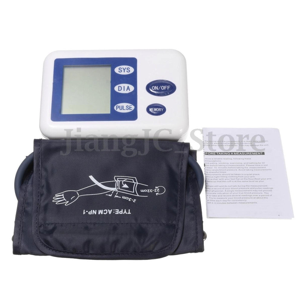 Trade Shop - Misuratore Pressione Automatico Digitale Sfigmomanometro Battito Cardiaco -