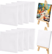 Set di pennelli in legno da 8 pezzi - 10x10 cm