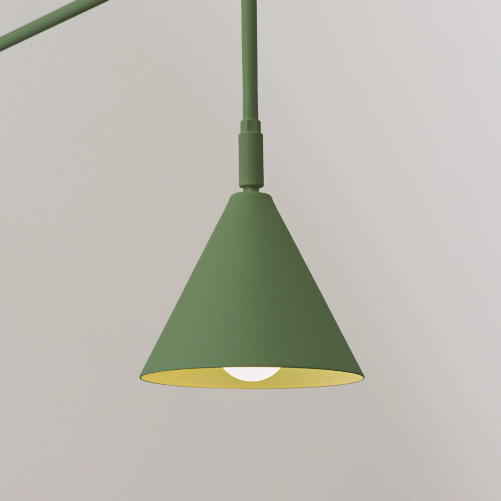 Lampada da parete NOX in acciaio verde oliva E14 LED 10W moderna luce d'accento