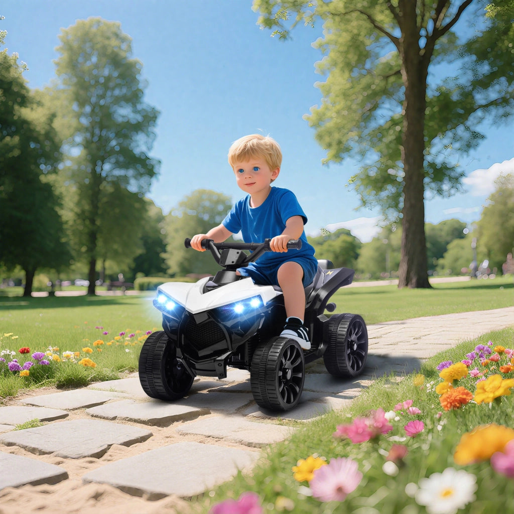 Quad Elettrico per Bambini ¨C Minimal ¨C Bianco 6V LED