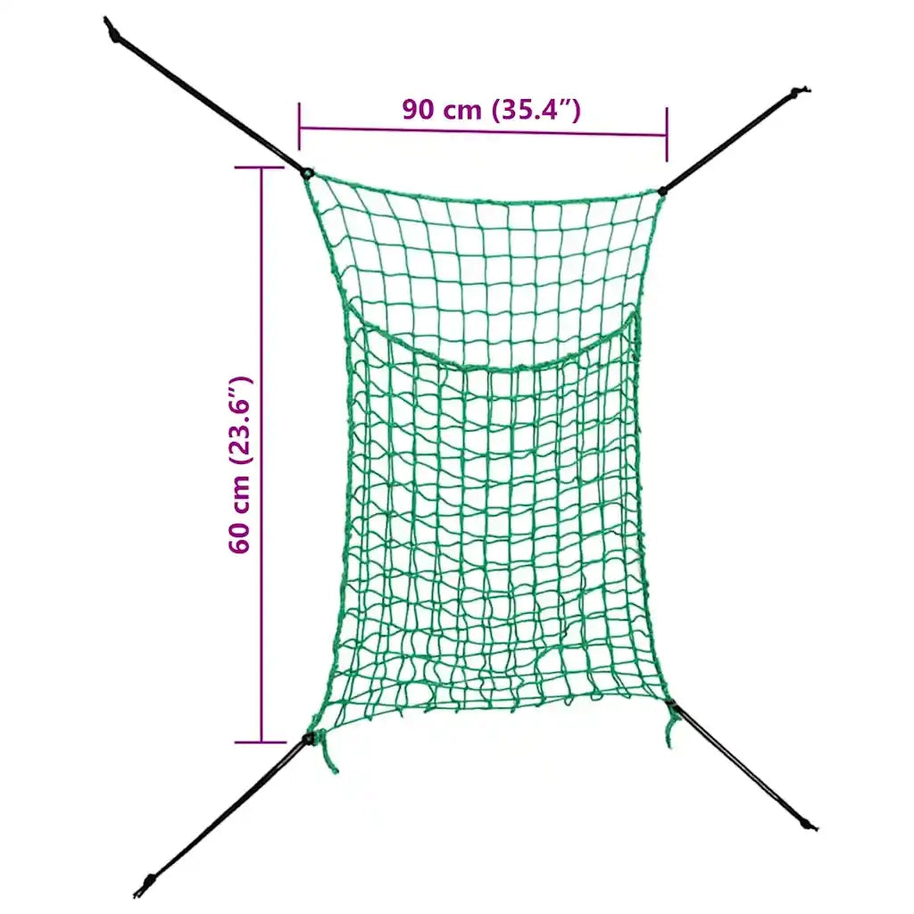 Reti da Fieno 2pz Rettangolari Verdi 90x60 cm in PP 4012296