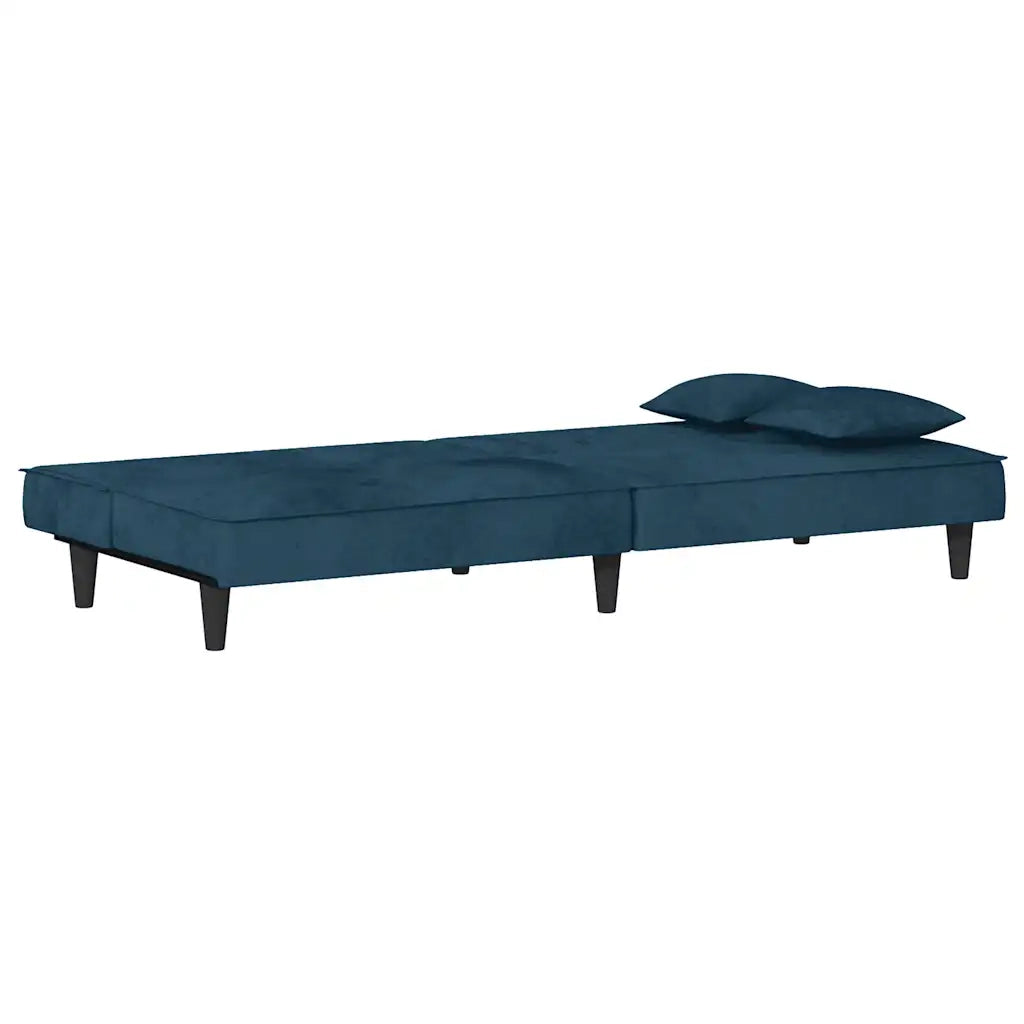Divano Letto-Sofa Letto-Daybed Blu in Velluto