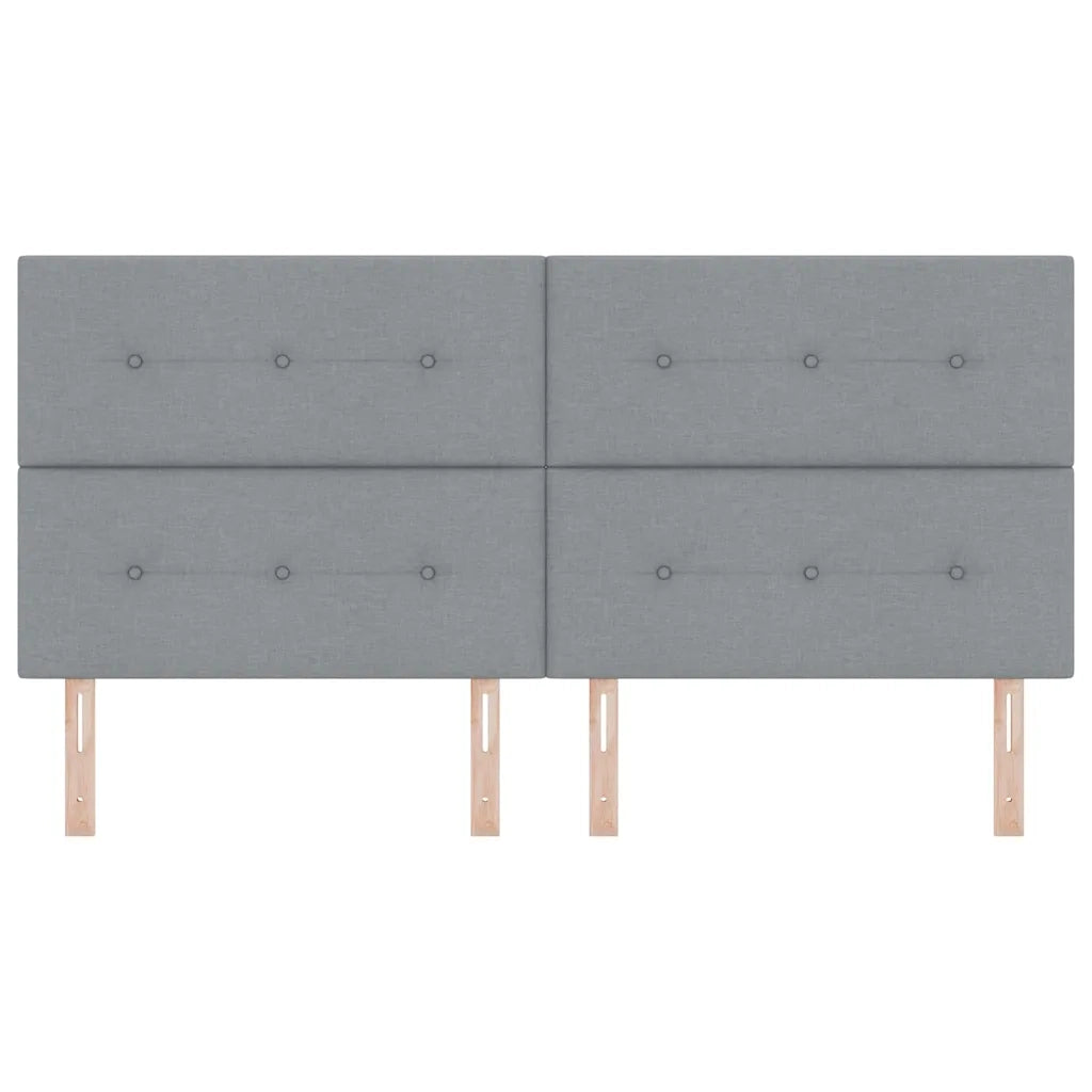 Testiera LED con testiera Grigio chiaro 200 cm Poliestere 3338462