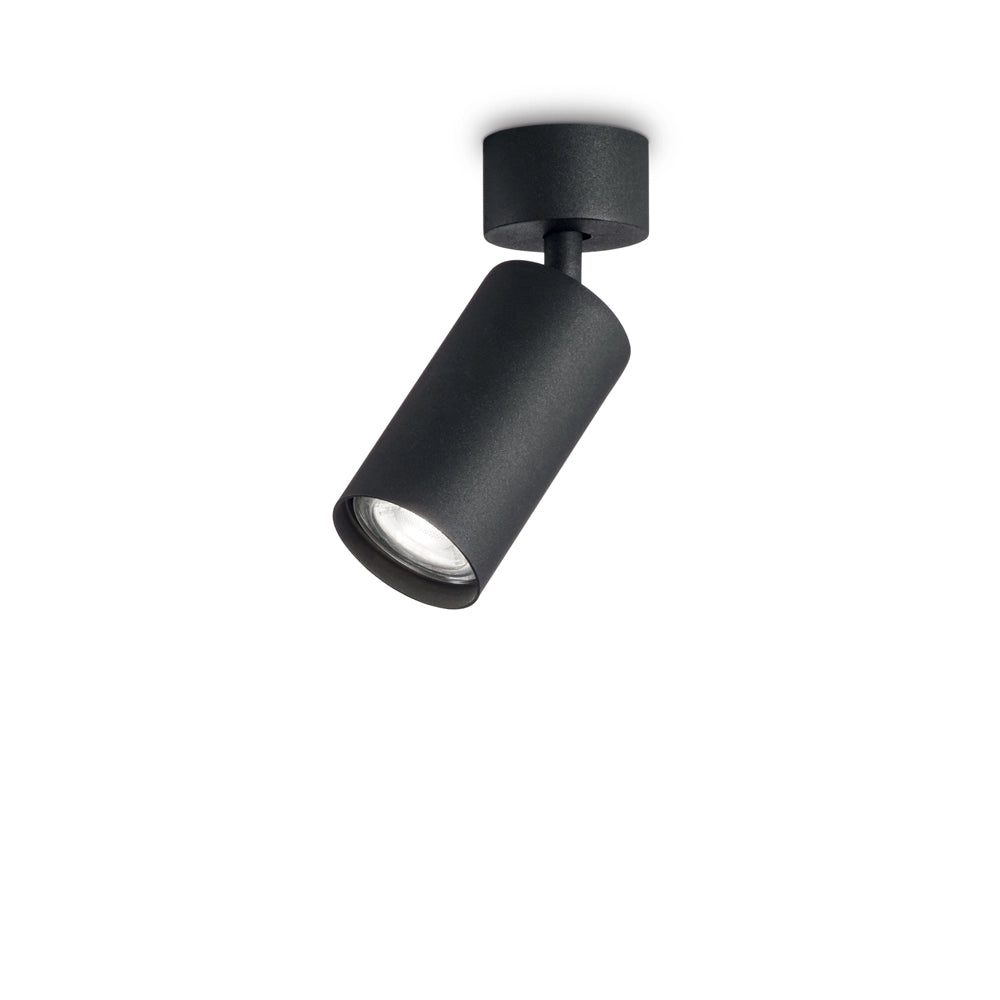 Plafoniera Moderna Dynamite Metallo Nero 1 Luce Gu10 7W 3000K Luce Calda