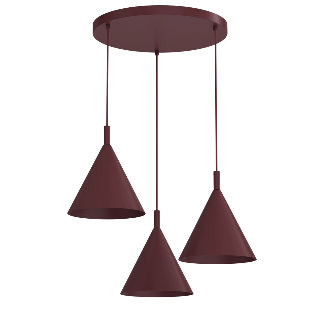 Lampada a sospensione Vins 3xGU10 bordo acciaio Luminex