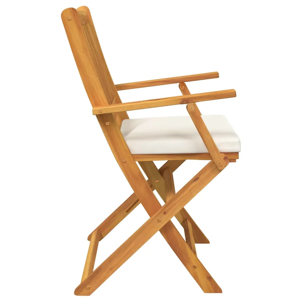 Sedia pieghevole con cuscino 4 pcs Bianco 49 x 57.5 x 92cm 3329123