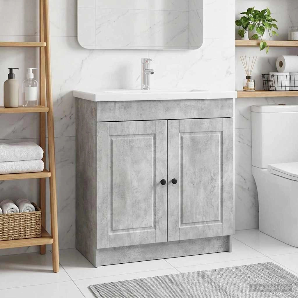 Mobiletto da bagno sotto il lavello Grigio Cemento 890077