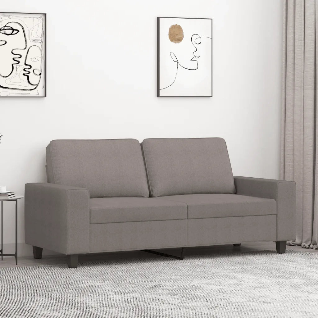 Divano a 2 Posti-Sofa 2 Posti Tortora 140 cm in Tessuto 332033