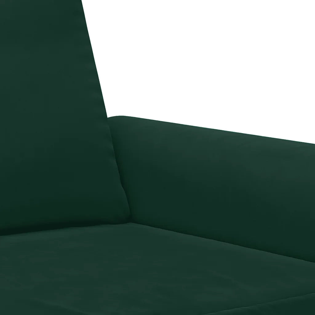 Set di Divani 2 pz con Cuscini Verde Scuro in Velluto 3202272