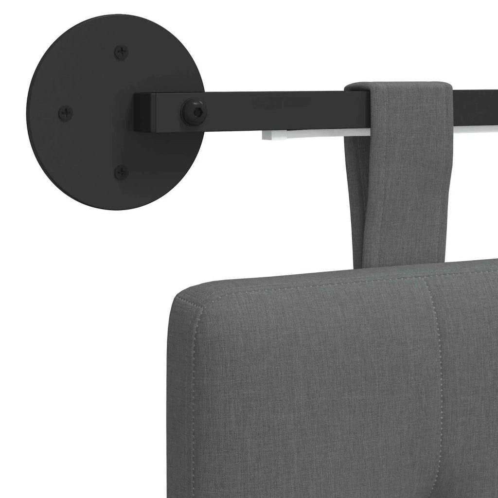 Testiera | Testata sospesa Con luce LED Grigio Scuro Tessuto